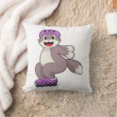 ローラースケート付き猫 クッション (ブランケット)