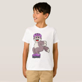 ローラースケート付き猫 Tシャツ (正面フル)