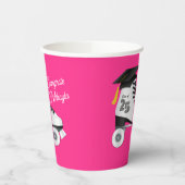 ローラースケート卒業パーティースケートで滑るピンク 紙コップ (左)