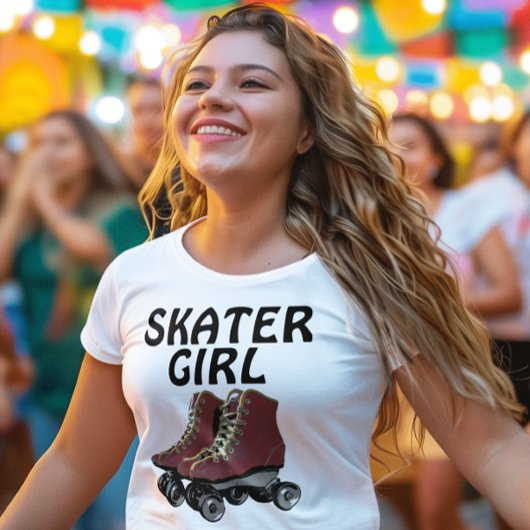 ローラースケート女子Tシャツ、スケーター女子 Tシャツ