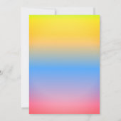 ローラースケート子猫ブラックレインボーバースデーパーティー 招待状 (裏面)