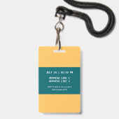 ローラースケート少年誕生日パーティー招待VIP バッジ (裏面（ネックストラップ付）)