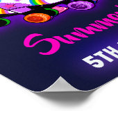 ローラースケート歓迎パーティーサイン女の子sk8ポスター ポスター (角)