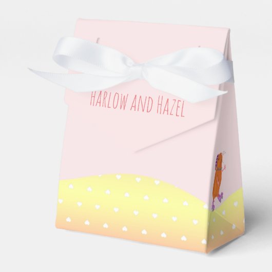 ローラースケート犬とモルモットのパーティーの好意バッグ フェイバーボックス (正面サイド)