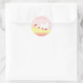 ローラースケート犬とモルモット丸スタンプ ラウンドシール (バッグ)