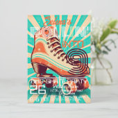 ローラースケート誕生日パーティカスタムー 招待状 (スタンド正面)