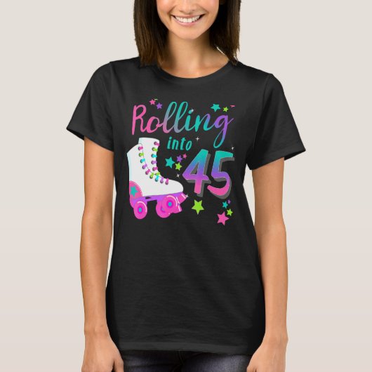 ローラースケート誕生日パーティーの衣装3 Tシャツ (正面)