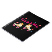 ローラースケート転がレトロスカー好き ノートブック (左側)