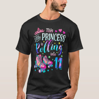 ローラースケート11誕生日シャツ11歳の少女 Tシャツ