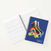 ローラースケート80年代のレトロなアート ノートブック (内部)