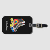 ローラースケート80年代のレトロなアート ラゲッジタグ (正面横)