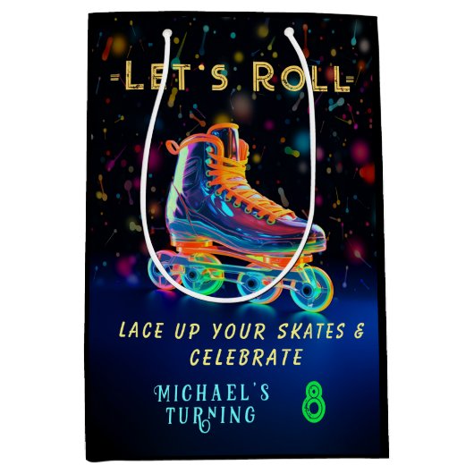 ローラースケート、ターニング8 ミディアムペーパーバッグ (正面)