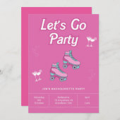 ローラースケート ディスコ ご招待 招待状 (正面/裏面)