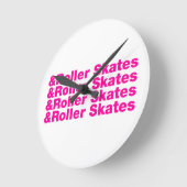 &ローラースケート ラウンド壁時計 (傾斜)