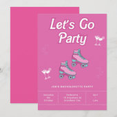 ローラースケート ローラー ディスコ ご招待 招待状 (正面/裏面)