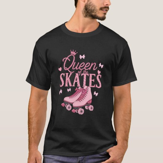 ローラースケート 80年代 ローラースケーター ロールの女王 Tシャツ (正面)