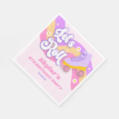 ローラースケー転がトスケートで滑る誕生日パーティー スタンダードランチョンナプキン (角)