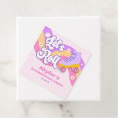 ローラースケー転がトスケートで滑る誕生日パーティー フェイバータグ (インサイチュ)