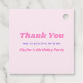 ローラースケー転がトスケートで滑る誕生日パーティー フェイバータグ (裏面)