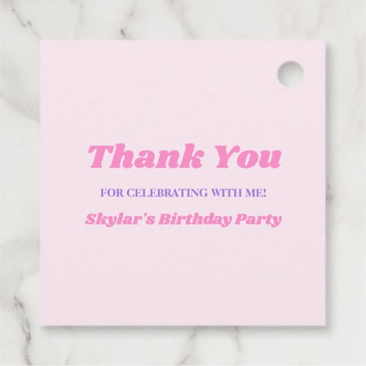 ローラースケー転がトスケートで滑る誕生日パーティー フェイバータグ (裏面)