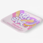 ローラースケー転がトスケートで滑る誕生日パーティー ペーパープレート (傾斜あり)