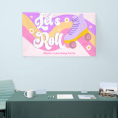 ローラースケー転がトスケートで滑る誕生日パーティー 横断幕 (トレードショー)