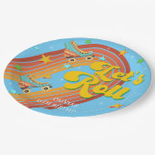 ローラースケー転がトレトロな虹 ペーパープレート (アングル)
