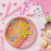 ローラースケー転がトレトロな虹 ペーパープレート (パーティー)