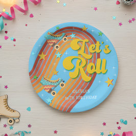 ローラースケー転がトレトロな虹 ペーパープレート