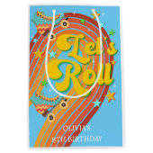 ローラースケー転がトレトロな虹 ミディアムペーパーバッグ (正面)