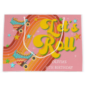 ローラースケー転がトレトロな虹 ラージペーパーバッグ (正面)