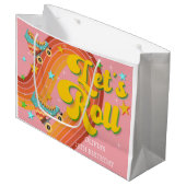 ローラースケー転がトレトロな虹 ラージペーパーバッグ (正面アングル)