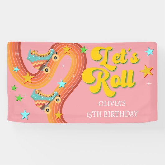 ローラースケー転がトレトロな虹 横断幕 (横)