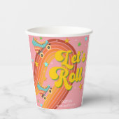 ローラースケー転がトレトロな虹 紙コップ (正面)