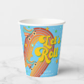 ローラースケー転がトレトロな虹 紙コップ (正面)
