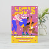ローラースケー転がトレトロ誕生日パーティー 招待状 (スタンド正面)