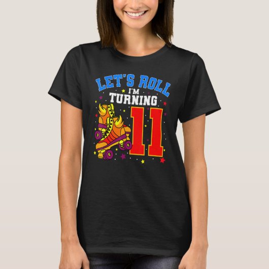 ローラース転がケートを11回スケティに回そう Tシャツ (正面)