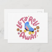 ローラース転がケ遠くにート ポストカード (正面/裏面)