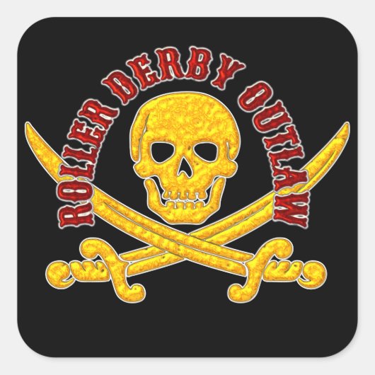 ローラーダービーの外反ステッカー スクエアシール (正面)