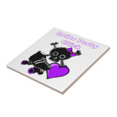 ローラーダービーひよこ(紫) タイル (側面)