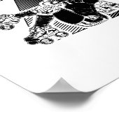 ローラーダービーガール |インラインスケーターギフトアイディア ポスター (角)