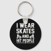 ローラーダービースケーター衣服スケートが人をヒット キーホルダー (正面)