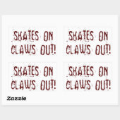 ローラーダービースケートを止めろ！シール 長方形シール (シート)