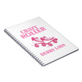 ローラーダービープレーヤースポーツ女性インラインスケートで滑る ノートブック (右側)