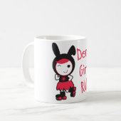 ローラーダービー-ダービーの女の子の規則 コーヒーマグカップ (正面左)