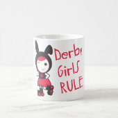 ローラーダービー-ダービーの女の子の規則 コーヒーマグカップ (中央)
