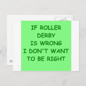 ローラーダービー ポストカード (正面/裏面)