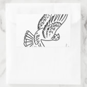 ローラーピジョン・イン・アクション 長方形シール (バッグ)