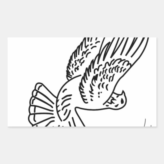 ローラーピジョン・イン・アクション 長方形シール (正面)