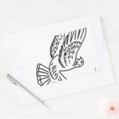 ローラーピジョン・イン・アクション 長方形シール (封筒)